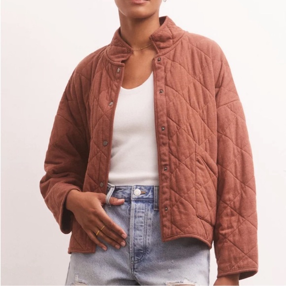 Z Supply Jackets & Coats Z Supply Quilted Maya Jacket Whiskey Size